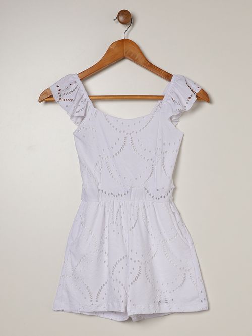 Macacão Laise Juvenil Para Menina  - BRANCO