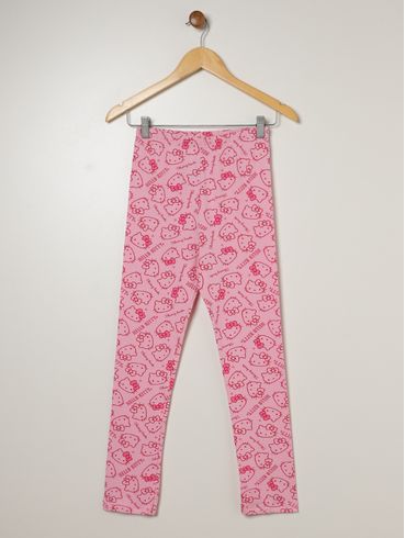 Calça Legging Hello Kitty Infantil Para Menina - ROSA