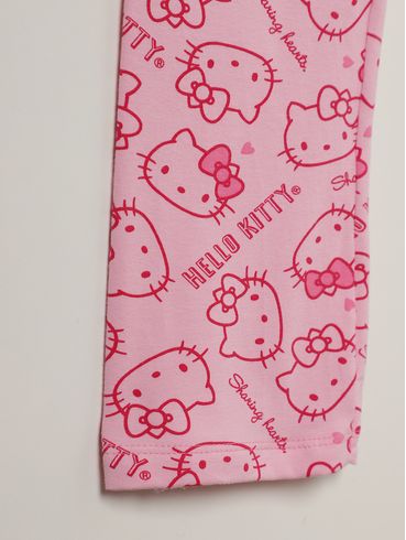 Calça Legging Hello Kitty Infantil Para Menina - ROSA