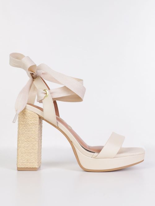 Sandália Amarração Vizzano Feminina CREME