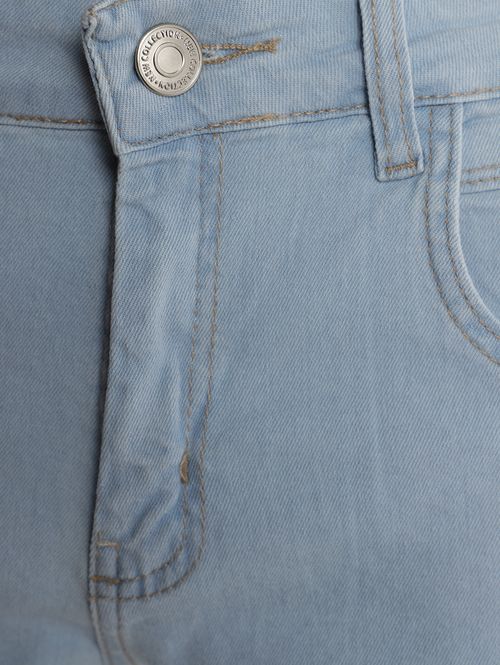 Bermuda Jeans Delavê Masculina AZUL