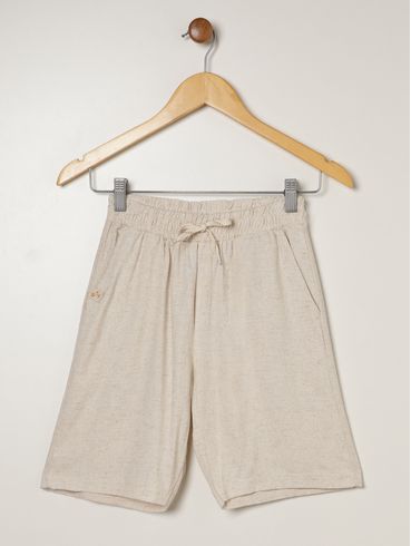 Bermuda Sarja Juvenil Para Menino - BEGE