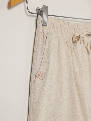 Bermuda Sarja Juvenil Para Menino - BEGE