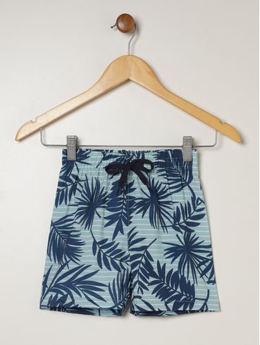 Bermuda Estampada Infantil Para Menino - VERDE