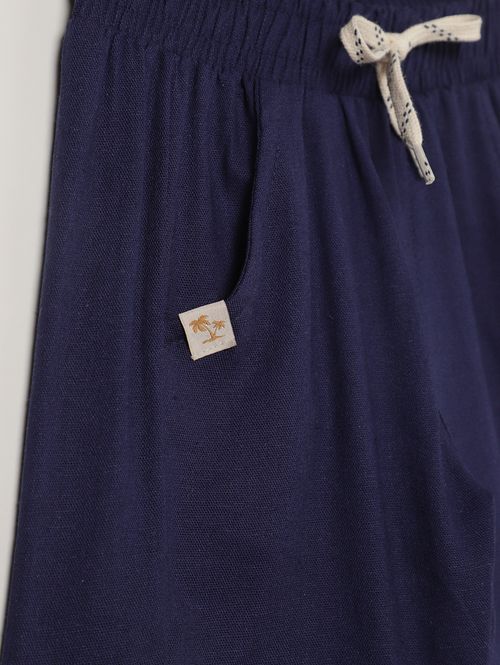 Bermuda Linho Infantil Para Menino - MARINHO