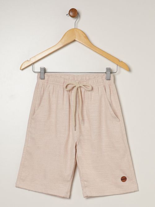 Bermuda Linho Flame Juvenil Para Menino - ROSA CLARO