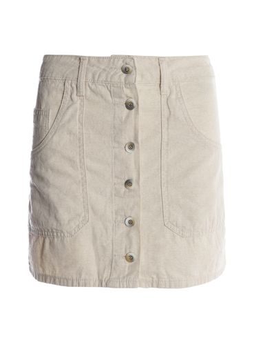 Saia Linho Mini Sawary Feminina NATURAL