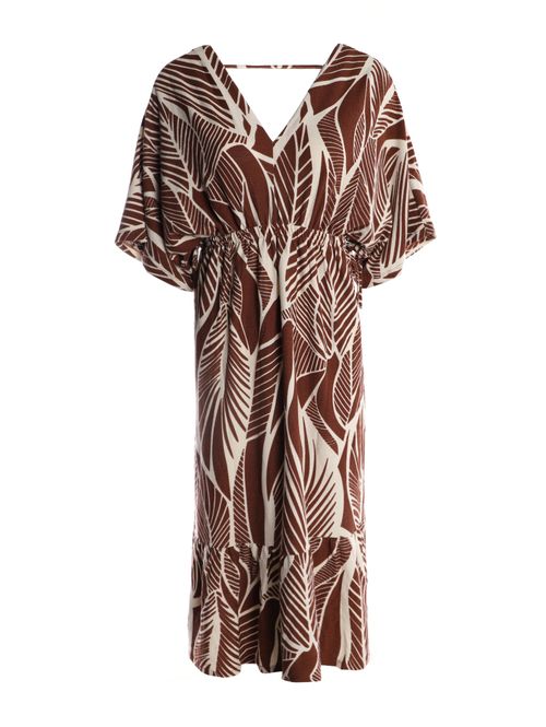 Vestido Midi Autentique Feminino MARROM