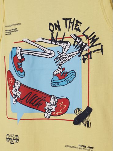 Camiseta Regata Infantil Para Menino - AMARELO