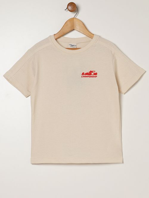 Camiseta Manga Curta Infantil Para Menino - OFF WHITE