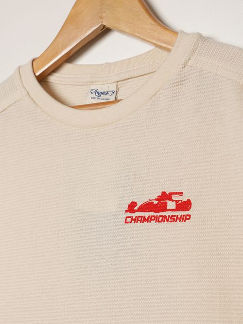 Camiseta Manga Curta Infantil Para Menino - OFF WHITE