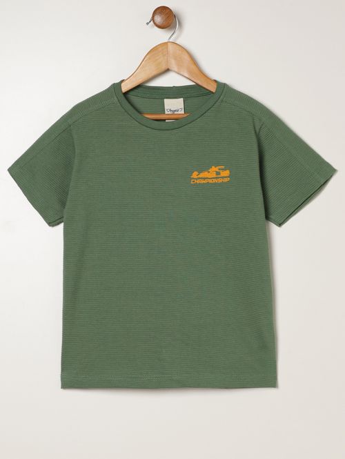 Camiseta Manga Curta Infantil Para Menino - VERDE