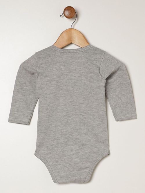 Body Infantil Para Bebê - Cinza