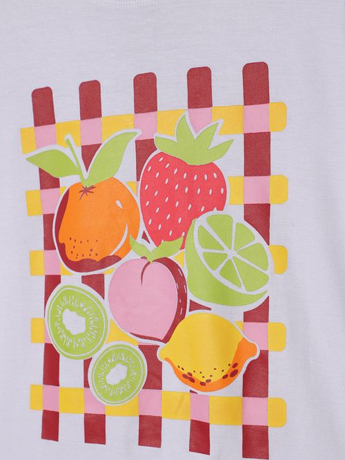 Blusa Manga Curta Juvenil Para Menina - BRANCO