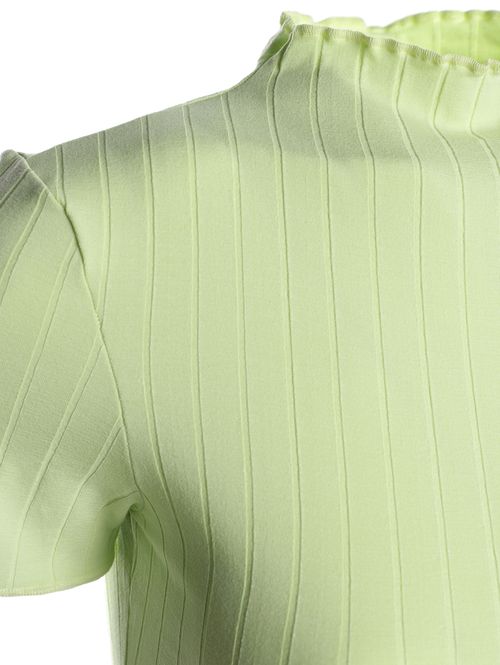 Blusa Canelada Manga Curta Autentique Feminina VERDE CLARO