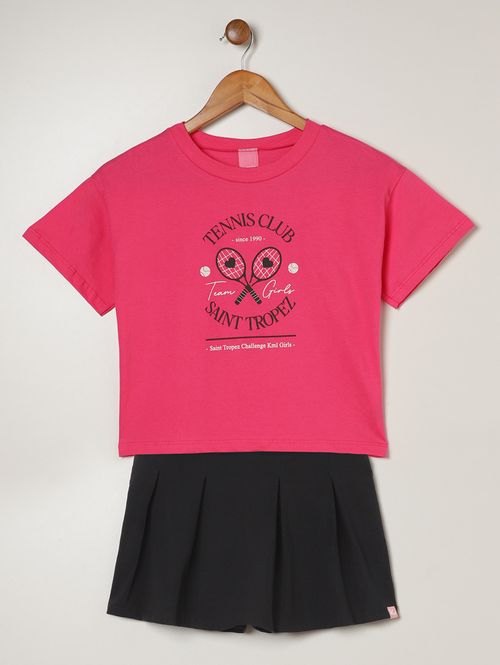 Conjunto Curto Juvenil Para Menina - ROSA