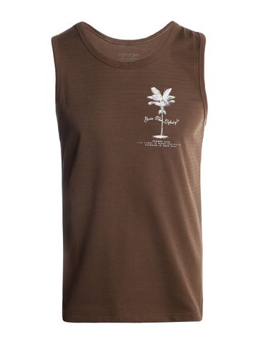Camiseta Regata Texturizada Masculina MARROM