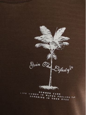 Camiseta Regata Texturizada Masculina MARROM