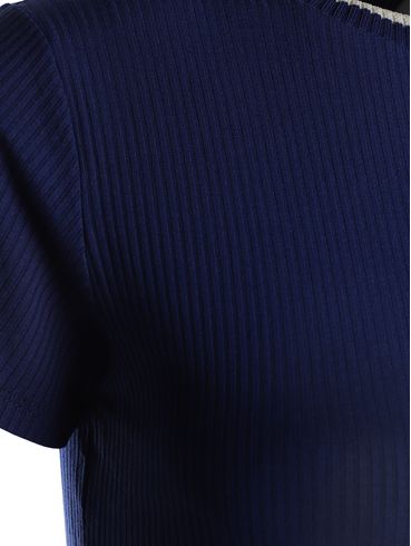 Vestido Canelado Sevilha Lunender Feminino AZUL