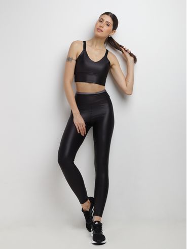 Top Fitness Cirrê Vels Feminino PRETO