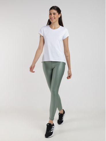 Blusa Dry Fit Poliamida Manga Curta Feminina BRANCO