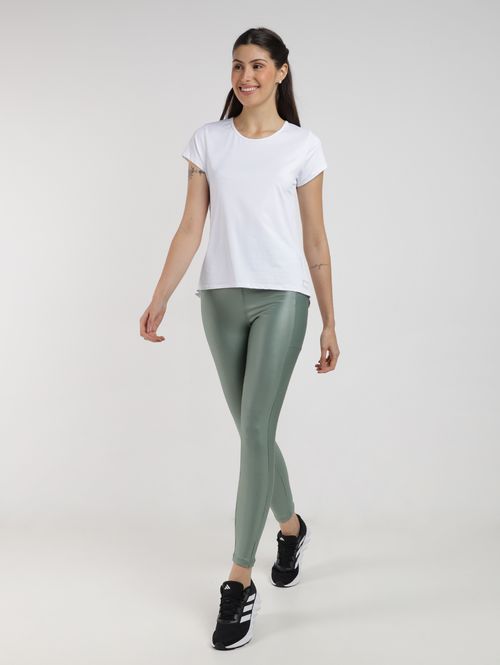 Blusa Dry Fit Poliamida Manga Curta Feminina BRANCO