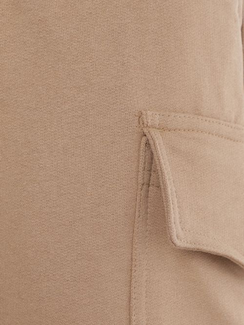 Bermuda Moletom Cargo Masculina BEGE