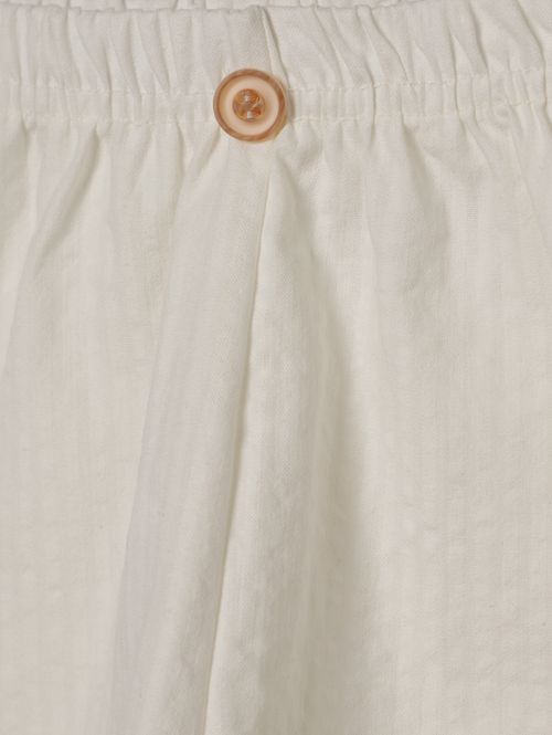 Conjunto Curto Tricoline Infantil Para Menina - OFF WHITE