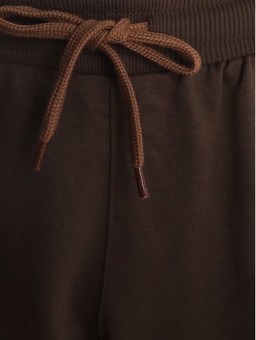 Bermuda Moletom Cargo Masculina MARROM