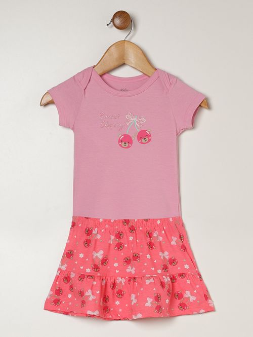 Conjunto Curto Infantil Para Bebê - ROSA