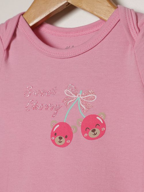 Conjunto Curto Infantil Para Bebê - ROSA