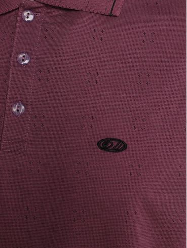 Polo Manga Curta Masculina BORDO