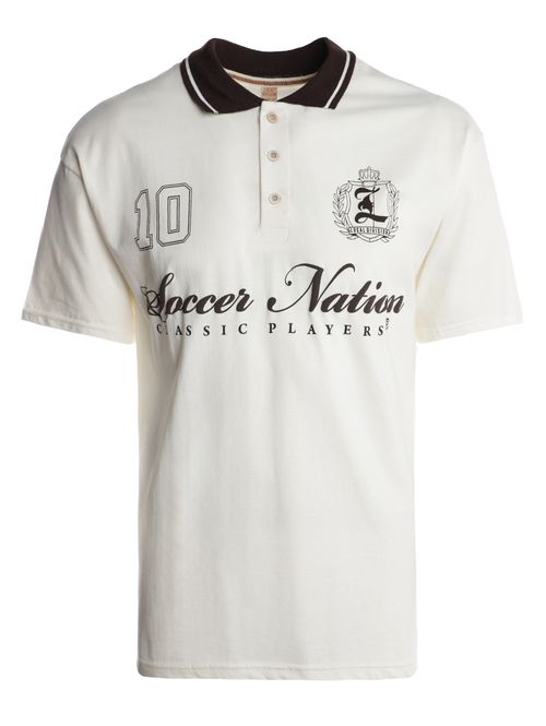 Polo Manga Curta Box Malha Sport  Masculina OFF WHITE