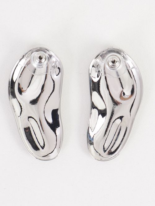 Brinco Orgânico Martelado PRATA