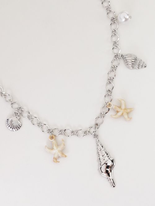 Colar Pingentes Conchas PRATA