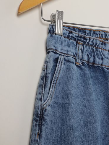 Calça Jeans Baggy Juvenil Para Menina - AZUL
