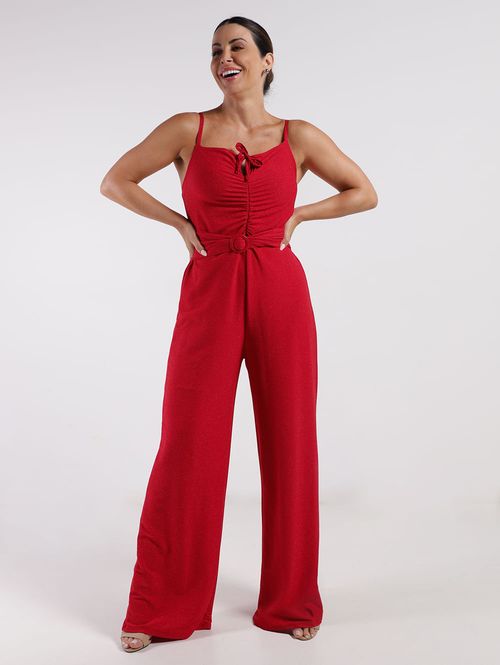 Macacão Longo Autentique Feminino VERMELHO