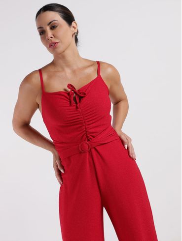 Macacão Longo Autentique Feminino VERMELHO