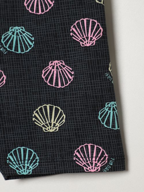 Bermuda Cotton Infantil Para Menina - PRETO