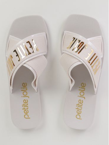 Rasteira Vibe Petite Jolie Feminina OFF WHITE