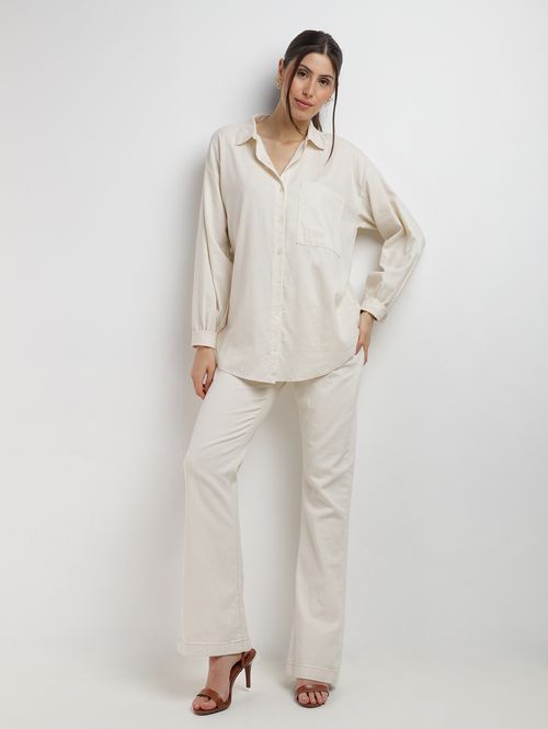 Camisa Manga Longa Feminina OFF WHITE