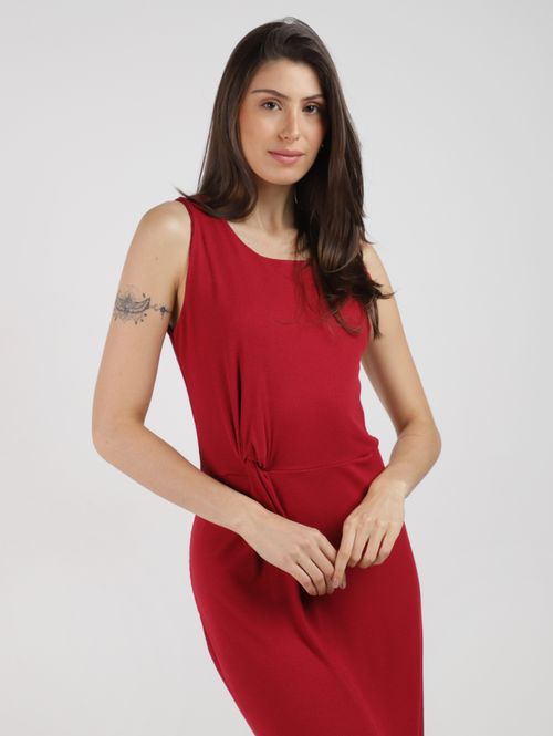 Vestido Ribana Longo Autentique Feminino VINHO