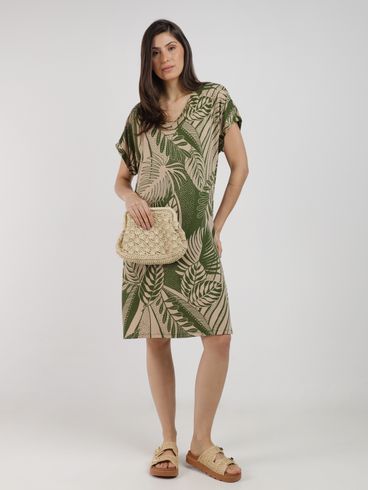 Vestido Malha Marrocos Feminino VERDE