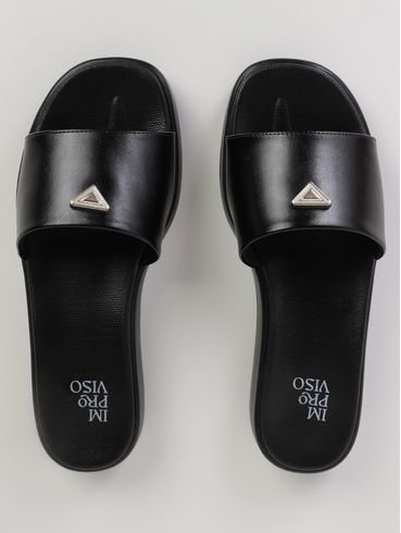 Chinelo Alto Detalhe Metal Feminino PRETO