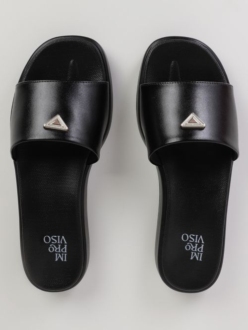 Chinelo Alto Detalhe Metal Feminino PRETO