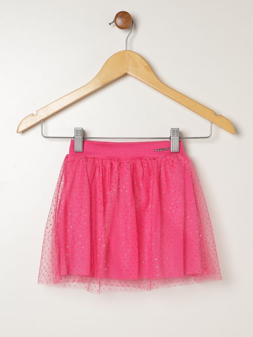 Saia Com Tule Infantil Para Menina - PINK