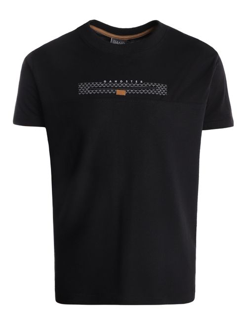 Camiseta Manga Curta Gangster Masculina PRETO