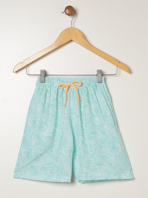 Bermuda Tactel Juvenil Para Menino - VERDE