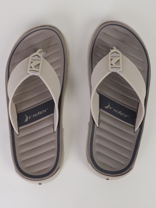Chinelo Feat Rider Masculino BEGE/CINZA