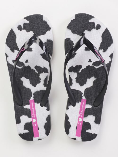 Chinelo Trendy Print Ipanema Feminino BRANCO/PRETO